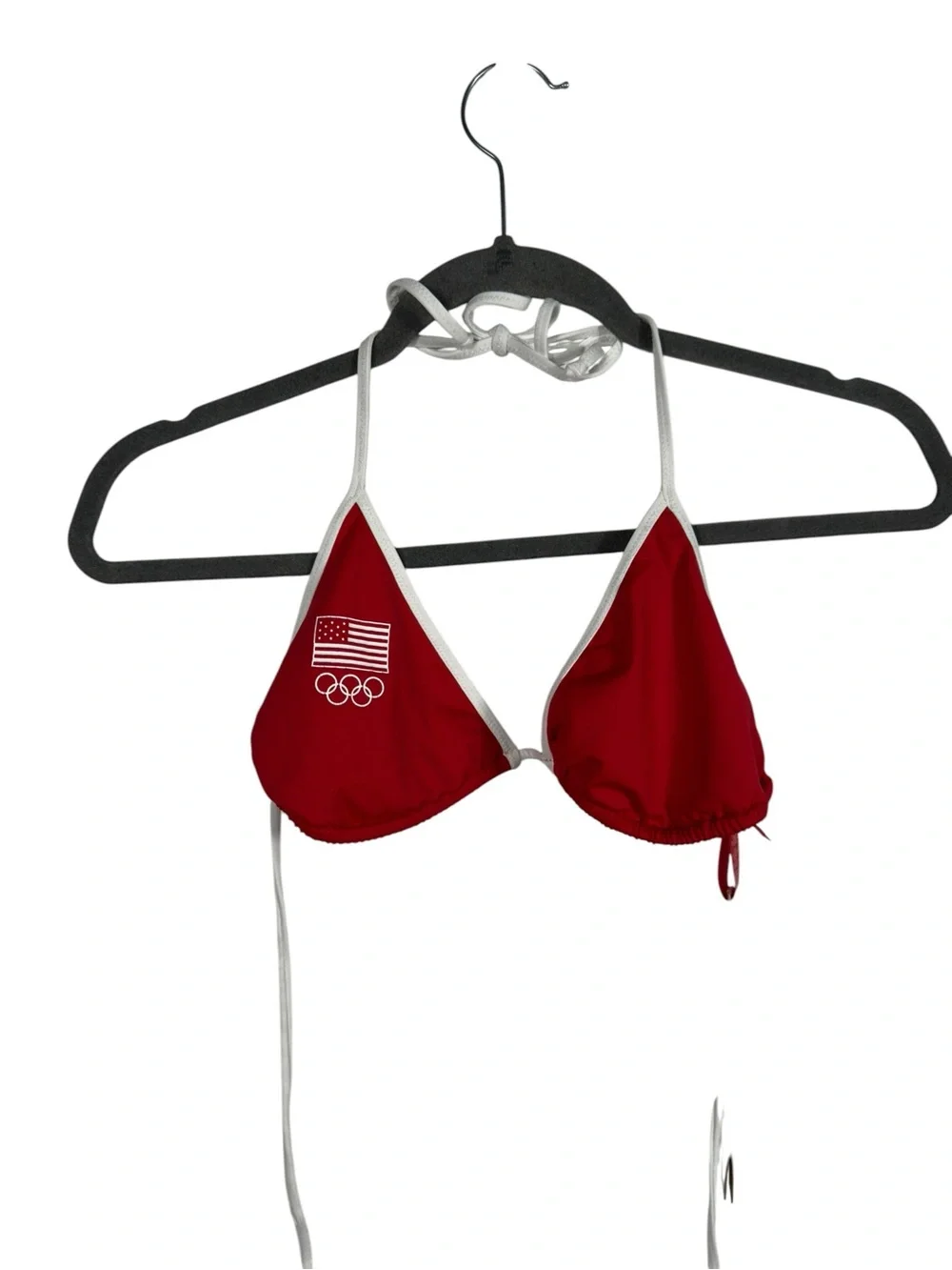 SKIMS‎ Team USA Olympic Signature Swim Triangle Bikini Top Red M Paris 2024